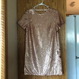 Forever 21 Blush Pink Sequin Party Dress